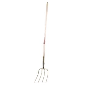  Furcă pentru gunoi de grajd și fân Ernetkönig – 4 dinți, 31 × 23 cm, cu coadă din lemn de frasin de 135 cm